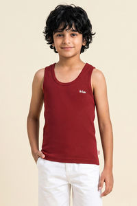 Lee Cooper Boys Solid Vest (Pack of 2) - Multicolor — thumbnail 7